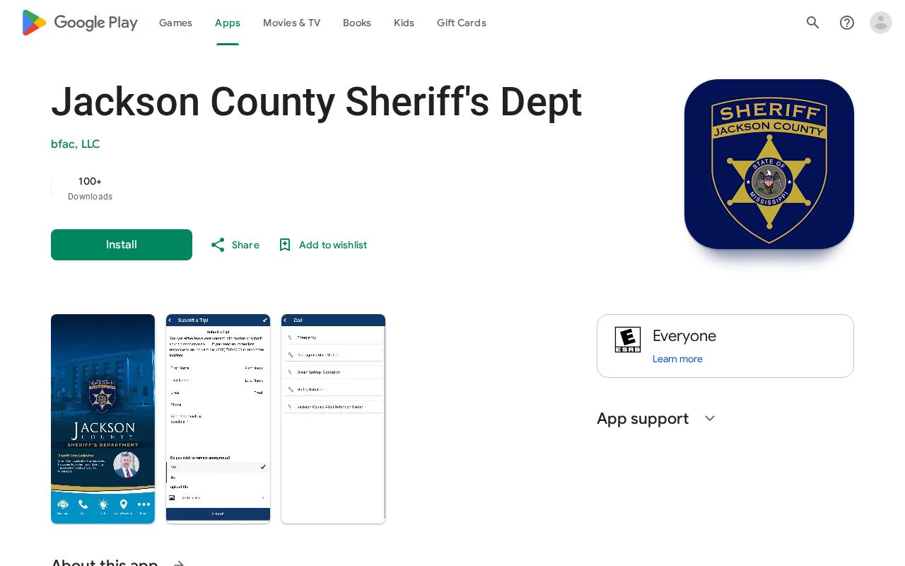 Jackson County Adult Detention Center official app release information limits